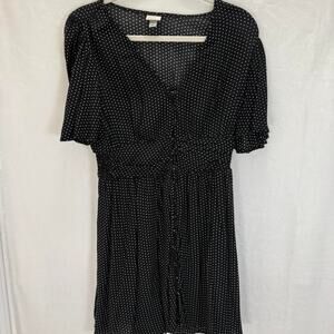 Black polka dot dress from